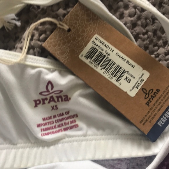 prAna Meadow Tank/Yoga top in orchid burst XS NWT - Picture 8 of 8
